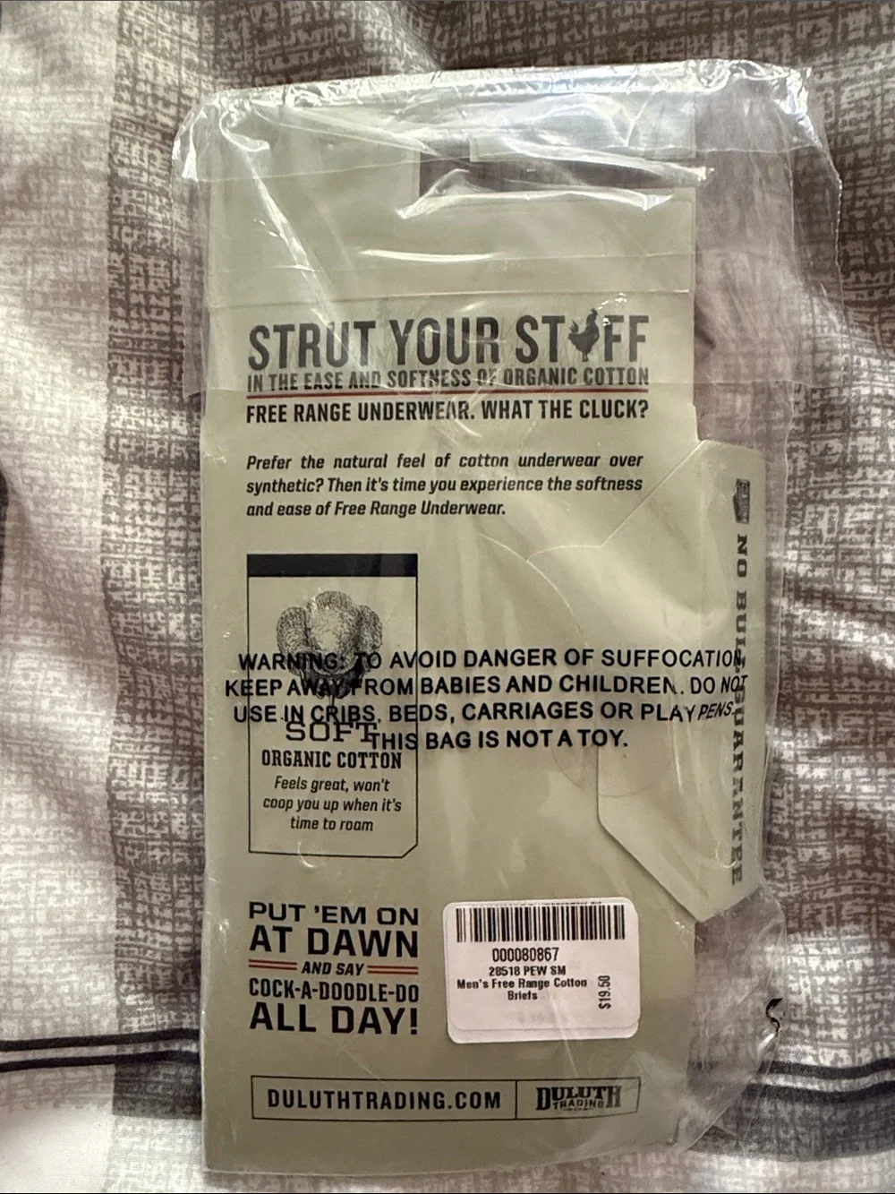 Duluth Trading Co Free Range Organic Cotton Briefs — Pew